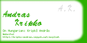 andras kripko business card